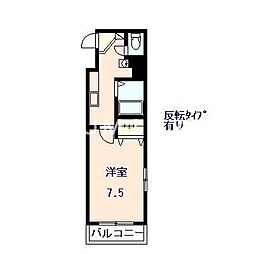 レジデンス弓之町 1Kの間取図画像