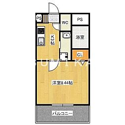 Wisteria 1Kの間取図画像