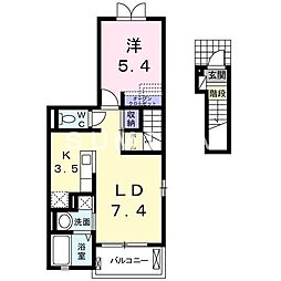 グランツ 1LDKの間取図画像