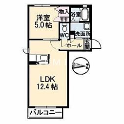 ハピーハイツ 1LDKの間取図画像