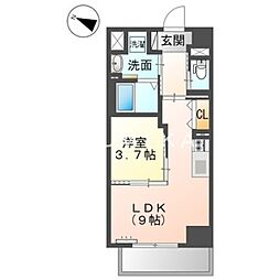 キアーズ3 1LDKの間取図画像