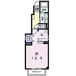 ポム・ド・テール ワンルームの間取図画像