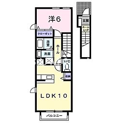 リバーサイドMK 1LDKの間取図画像