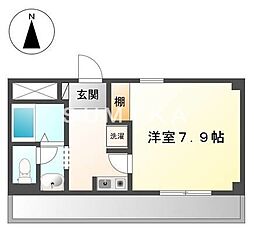 サン・ピア 1Kの間取図画像