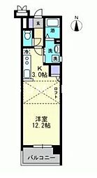 アルファレガロ岡山駅前 1Kの間取図画像