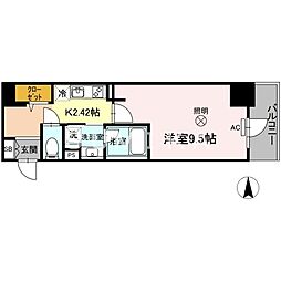 フェニックス 1Kの間取図画像