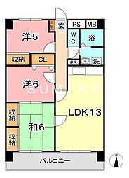 厚生町クラウンズマンション 3LDKの間取図画像