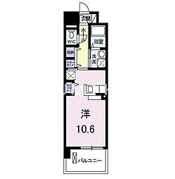 レジデンス西川 ワンルームの間取図画像