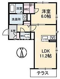 Bereo花尻 1LDKの間取図画像