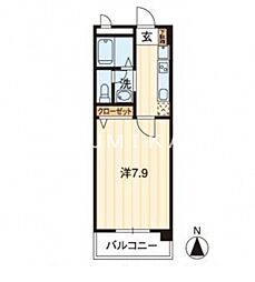 フィネス昭和町2 1Kの間取図画像
