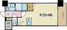 SWISS西川 ワンルームの間取図画像