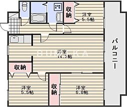 スカール青江1 3LDKの間取図画像