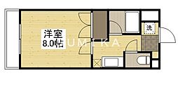 フィオーレ・K2 1Kの間取図画像
