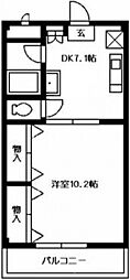 豊成107番館 1DKの間取図画像