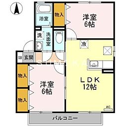 エスペランサタツミ 2LDKの間取図画像