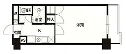 恒和レジデンス 1Kの間取図画像