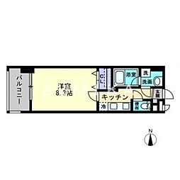 ARCSTAGE柳町 1Kの間取図画像
