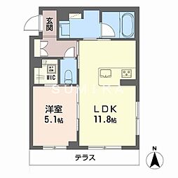 アイ・ヴィラ 1LDKの間取図画像