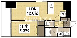 FriendCourt岡山医大東 1LDKの間取図画像