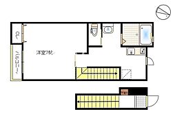 セッテ平井 1Kの間取図画像