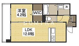 カサ・セグーラ田町 1LDKの間取図画像