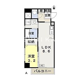 ブランシェ駅元町 1LDKの間取図画像