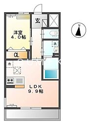 カーサフェリーチェ 1LDKの間取図画像