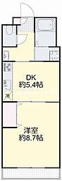 センチュリーとみ 1DKの間取図画像