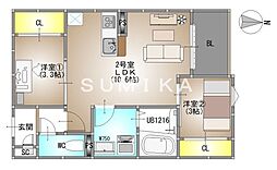 REGALEST住吉 2LDKの間取図画像