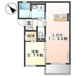 メゾンドノア 1LDKの間取図画像