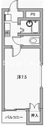 アークヒルズ大元 1Kの間取図画像