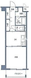 COCO中仙道 1DKの間取図画像