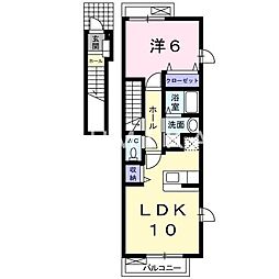 ラフレシール 1LDKの間取図画像