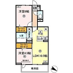 Bーレジデンス リヴィエール 2LDKの間取図画像