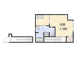 Casa Grande 白石 1Kの間取図画像