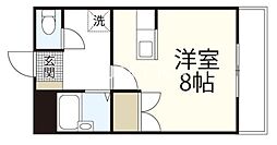 セントフォレスト北長瀬 ワンルームの間取図画像