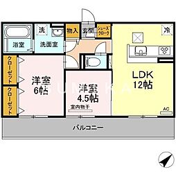 ソフィヤコンフォール 2LDKの間取図画像