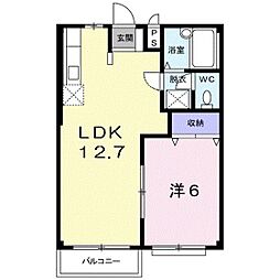 エルディムデュエット 1LDKの間取図画像