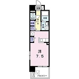 セントラルヒルズ昭和町 ワンルームの間取図画像