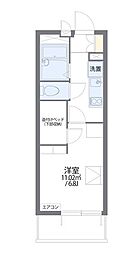 レオパレスBANCHOU 1Kの間取図画像