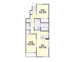 ARVITANORTH 2LDKの間取図画像