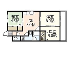 センチュリー宮西 3DKの間取図画像