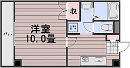 エレガンス京町 1Kの間取図画像