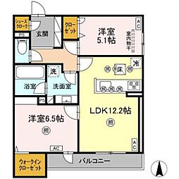 Nap 2LDKの間取図画像