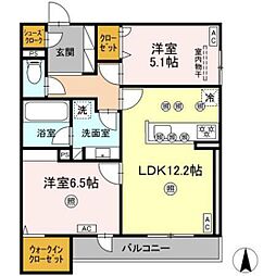 Nap 2LDKの間取図画像