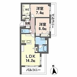クロムノワール(BELS認証) 2LDKの間取図画像