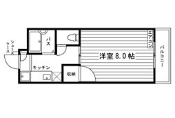 プレステージ松島 1Kの間取図画像
