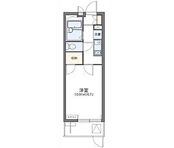 シャルマンタナカ2 1Kの間取図画像