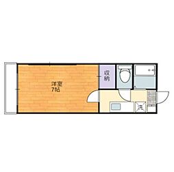 メゾン司A 1Kの間取図画像