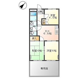 メイプルリーフ 3DKの間取図画像